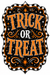 Trick or Treat Orange Check Marquee, DBJ-W-0045, 12in Sign For Wreath, Wood Wreath Sign - DecoExchange®