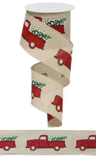 2.5"X10YD Vintage Truck W/TREE/ROYAL Lt Nat/Whte/Red/Bur/Emrld RG01564NF