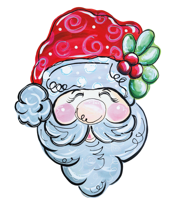 Christmas Door Hanger, Santa wood sign, DD-W-0002-DH, 22" Door Hanger - DecoExchange®