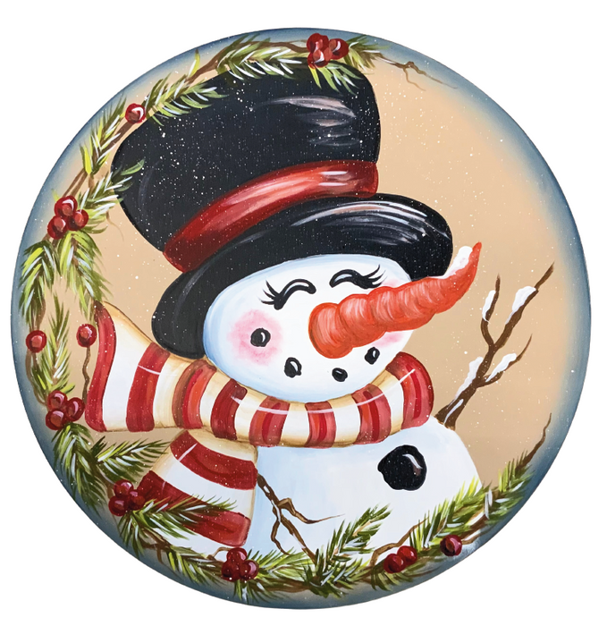 Christmas Door Hanger, Snowman wood sign, DD-W-0005-DH, 22" Door Hanger - DecoExchange®