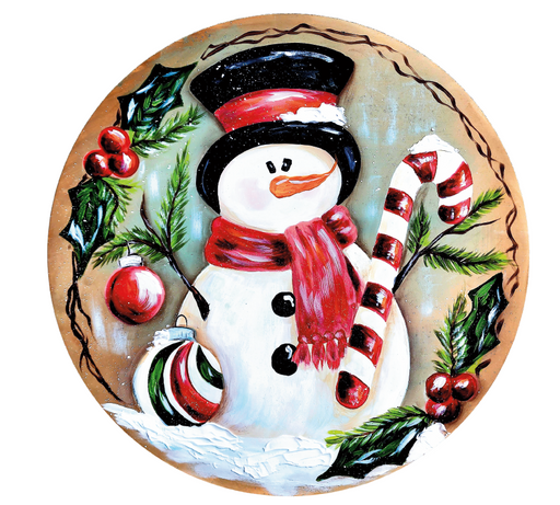 Christmas Door Hanger, Snowman wood sign, DD-W-0006-DH, 22" Door Hanger - DecoExchange®