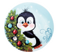 Christmas Door Hanger, Penguin wood sign, DD-W-0008-DH, 22" Door Hanger - DecoExchange®