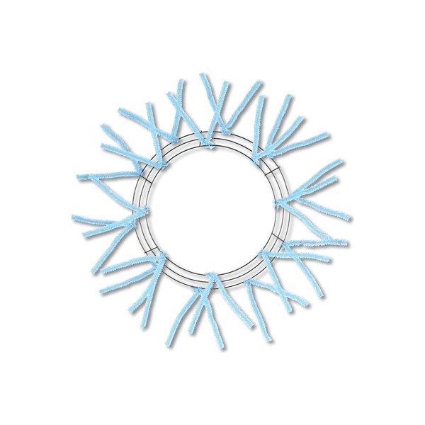 Bases & Forms – 15in pencil work wreath form, sky blue