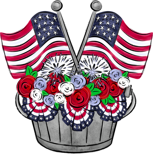 Patriotic Sign, USA Sign, DECOE-W-905012-DH, Sign For Wreath, 22" Door Hanger - DecoExchange®