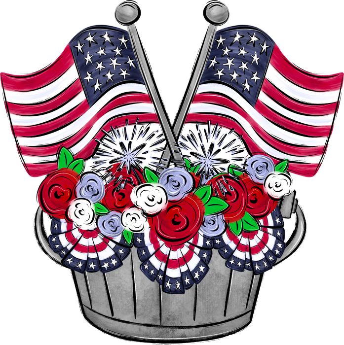 Patriotic Sign, USA Sign, DECOE-W-905012-DH, Sign For Wreath, 22" Door Hanger - DecoExchange®