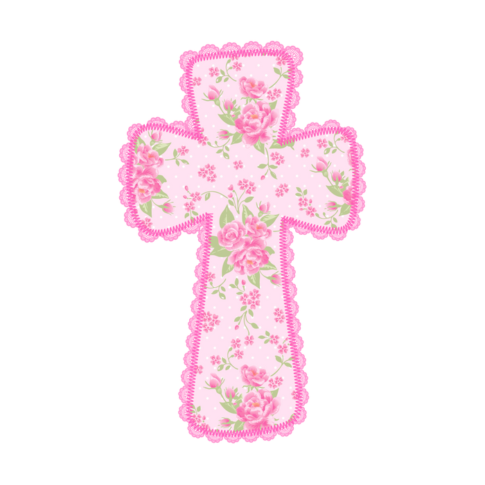 Relgious Sign, Cross Sign, DECOE-W-905024-DH, Sign For Wreath, 22" Door Hanger - DecoExchange®