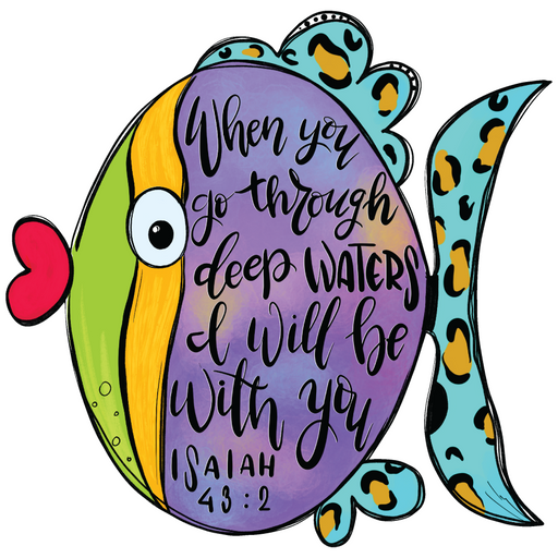 Deep Waters Sign Religious Door Hanger Wood Sign Decoe-W-136 22