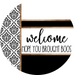 Demask Door Hanger, Welcome Brought Boos Door Hanger, DCO-01982-DH, 18" Round Wood