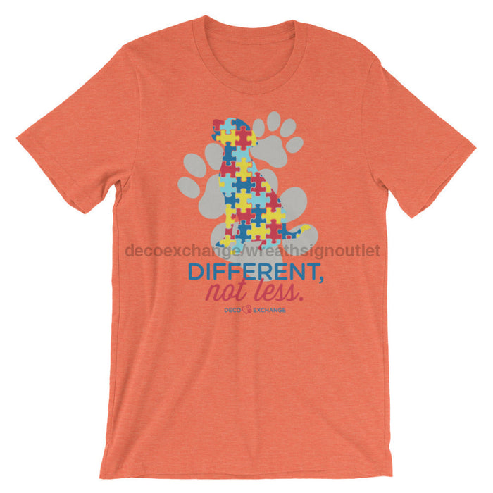 Different Not less Autism - Light Colors (1) - Short-Sleeve Unisex T-Shirt - DecoExchange Autism Awareness - DecoExchange