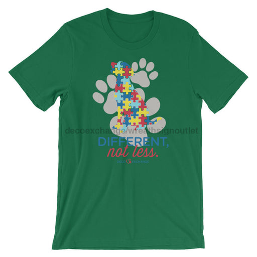 Different Not less Autism - Light Colors (1) - Short-Sleeve Unisex T-Shirt - DecoExchange Autism Awareness - DecoExchange