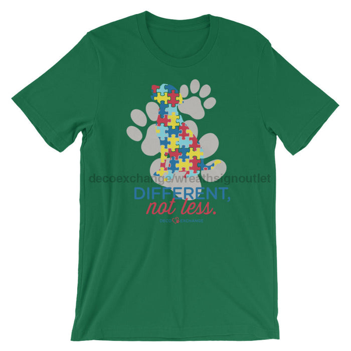 Different Not less Autism - Light Colors (1) - Short-Sleeve Unisex T-Shirt - DecoExchange Autism Awareness - DecoExchange