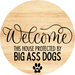 Dog Door Hanger Big Dogs Dco-01079 Sign For Wreath 18 Round