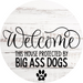 Dog Door Hanger Big Dogs Dco-01080 Sign For Wreath 18 Round