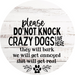 Dog Door Hanger Do Not Knock Dco-01076 Sign For Wreath 18 Round