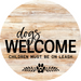 Dog Door Hanger Dogs Welcome Dco-01054 Sign For Wreath 18 Round