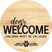 Dog Door Hanger Dogs Welcome Dco-01055 Sign For Wreath 18 Round