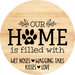 Dog Door Hanger Home Filled With Dco-01086 Sign For Wreath 18 Round