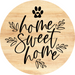 Dog Door Hanger Home Sweet Dco-01094 Sign For Wreath 18 Round
