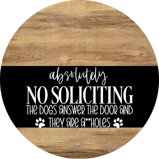 Dog Door Hanger, Hello Brought Treats Door Hanger, DCO-01975-DH, 18" Round Wood