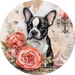 Dog Door Hanger Valentine Boston Terrier Dco-00932-Dh Sign For Wreath 18 Round