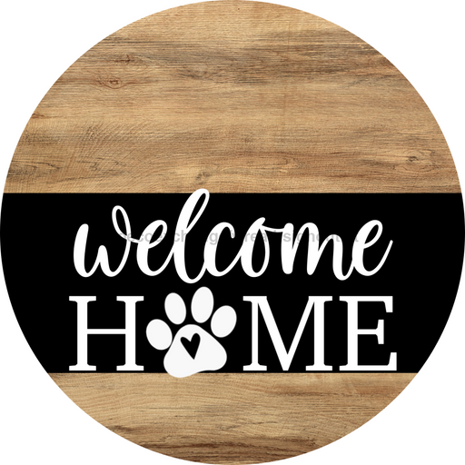 Dog Door Hanger, Hello Brought Treats Door Hanger, DCO-01975-DH, 18" Round Wood
