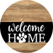 Dog Door Hanger, Hello Brought Treats Door Hanger, DCO-01975-DH, 18" Round Wood