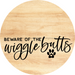 Dog Door Hanger Wigglebutts Dco-01067 Sign For Wreath 18 Round