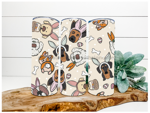 Dog Easter 20 oz Skinny Tumbler DECOETUMBLER-049 - DecoExchange