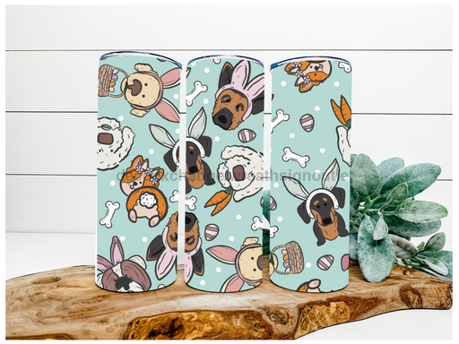 Dog Easter Blue 20 oz Skinny Tumbler DECOETUMBLER-046 - DecoExchange