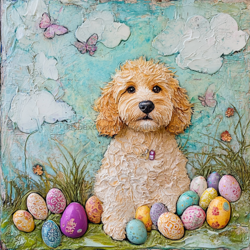 Dog Sign, Doodle Sign, DCO-12970, Sign For Wreath, 10x10" Metal Sign