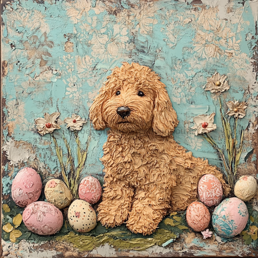 Dog Sign, Doodle Sign, DCO-12985, Sign For Wreath, 10x10" Metal Sign