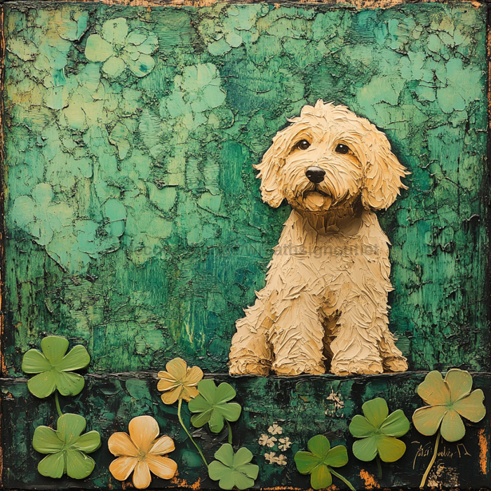 Dog Sign, Doodle Sign, DCO-12990, Sign For Wreath, 10x10" Metal Sign