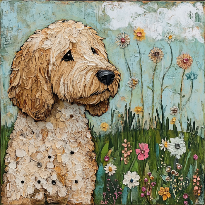 Dog Sign, Doodle Sign, DCO-13004, Sign For Wreath, 10x10" Metal Sign