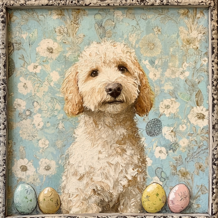 Dog Sign, Doodle Sign, DCO-13012, Sign For Wreath, 10x10" Metal Sign