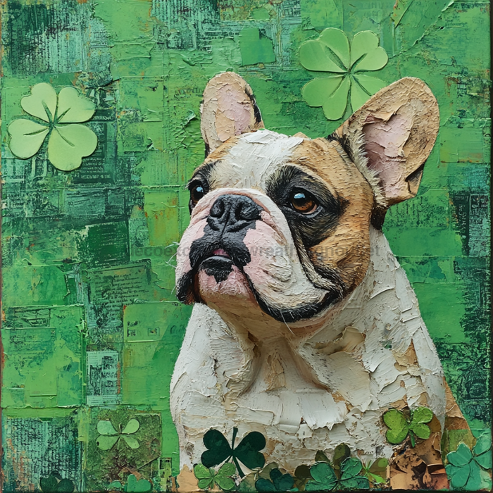 Dog Sign, English Bulldog Sign, DCO-12925, Sign For Wreath, 10x10" Metal Sign