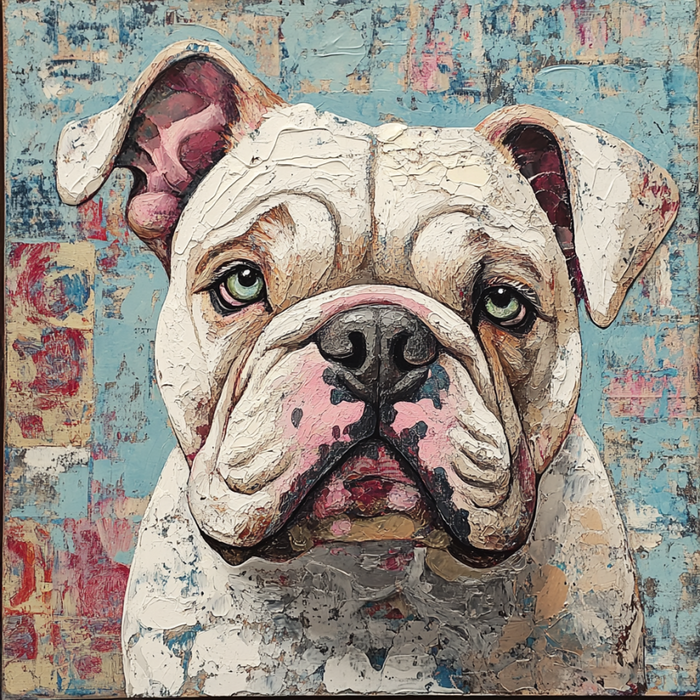 Dog Sign, English Bulldog Sign, DCO-12946, Sign For Wreath, 10x10" Metal Sign