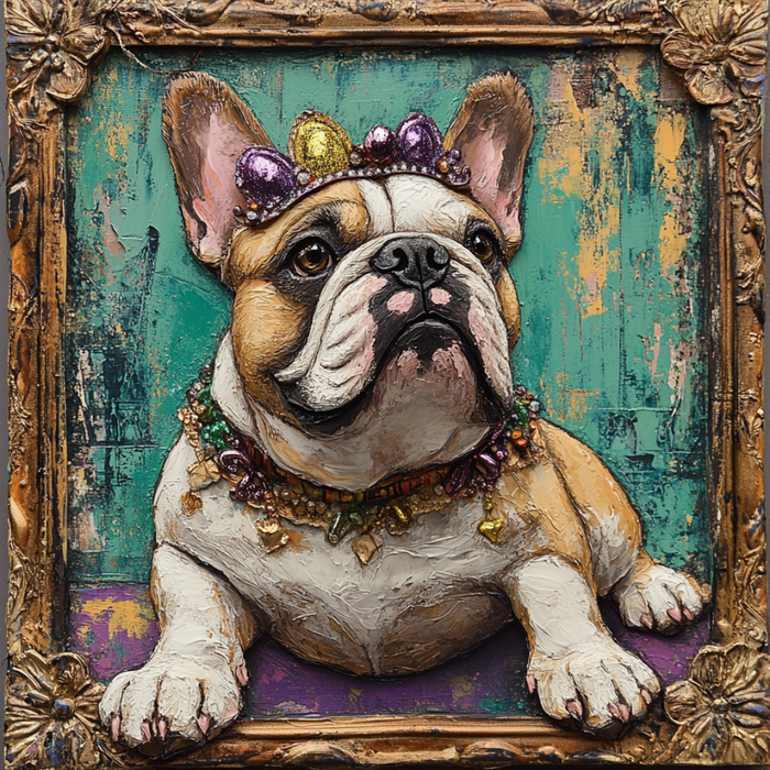 Dog Sign, English Bulldog Sign, DCO-12951, Sign For Wreath, 10x10" Metal Sign