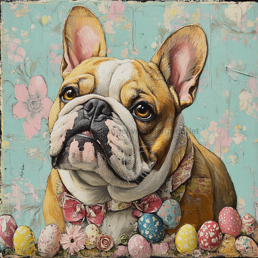 Dog Sign, English Bulldog Sign, DCO-12954, Sign For Wreath, 10x10" Metal Sign