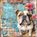 Dog Sign, English Bulldog Sign, DCO-12955, Sign For Wreath, 10x10" Metal Sign
