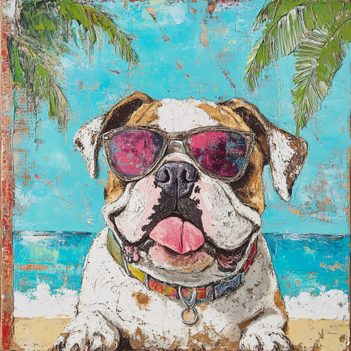 Dog Sign, English Bulldog Sign, DCO-12959, Sign For Wreath, 10x10" Metal Sign