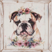 Dog Sign, English Bulldog Sign, DCO-12963, Sign For Wreath, 10x10" Metal Sign