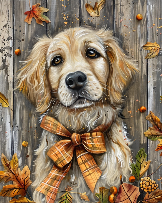 Dog Sign Fall Dco-01695 For Wreath 8X10’ Metal