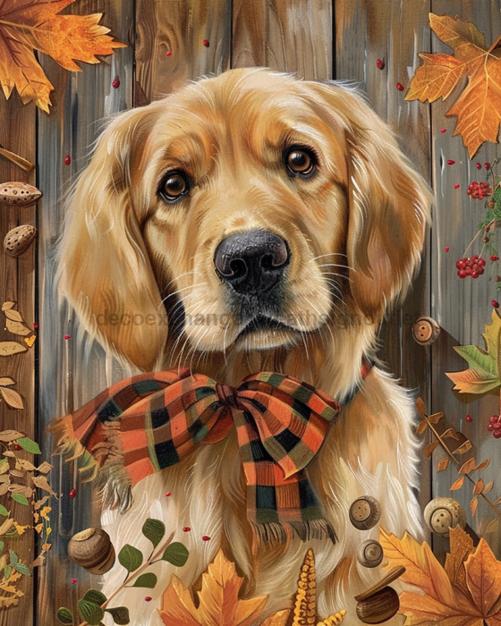 Dog Sign Fall Dco-01696 For Wreath 8X10’ Metal