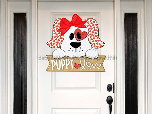 Dog Sign Love Valentines Day Wood Sign Door Hanger Decoe-W-345 22