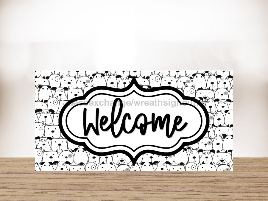 Dog Welcome Sign 6X12 Metal Decoe-4245