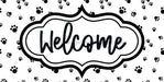 Dog Welcome Sign Dco-00666 For Wreath 6X12 Metal