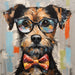 Dog With Glasses Sign Funny Animal Wall Art Dco-01184 For Wreath 10X10 Metal