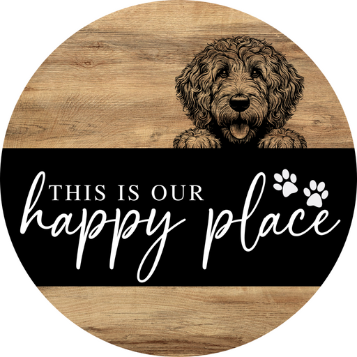 Dog Door Hanger, Hello Brought Treats Door Hanger, DCO-01975-DH, 18" Round Wood