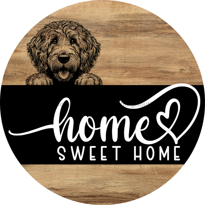 Dog Door Hanger, Hello Brought Treats Door Hanger, DCO-01975-DH, 18" Round Wood