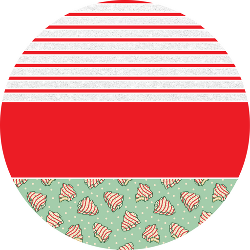 Door Hanger, Christmas Sign, Mint Green Christmas Cake Sign, Welcome Sign, 18" Wood Sign, Round Sign, DecoExchange - DecoExchange®